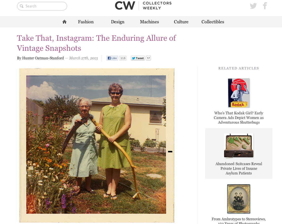 Collectors Weekly Foster 2013