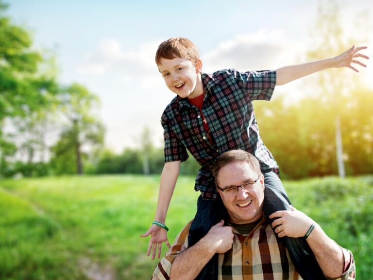 Mid-America Transplant Organ Recipient Photo – Boy with Father